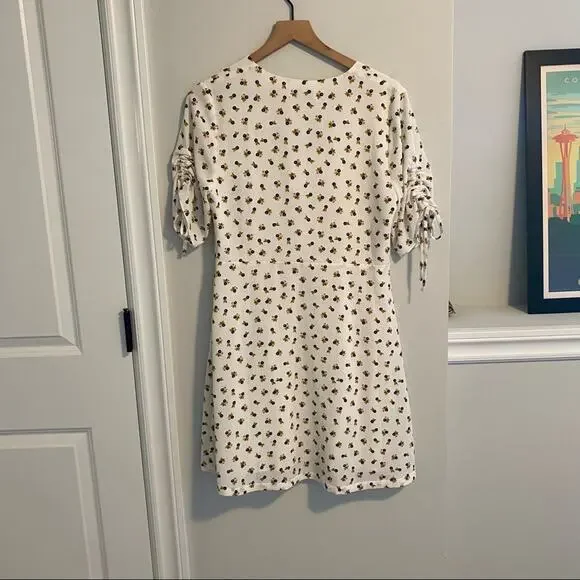 NWT ESSENTIEL ANTWERP White Ditsy Floral Sexy Mini Dress 38 M - Picture 4 of 16